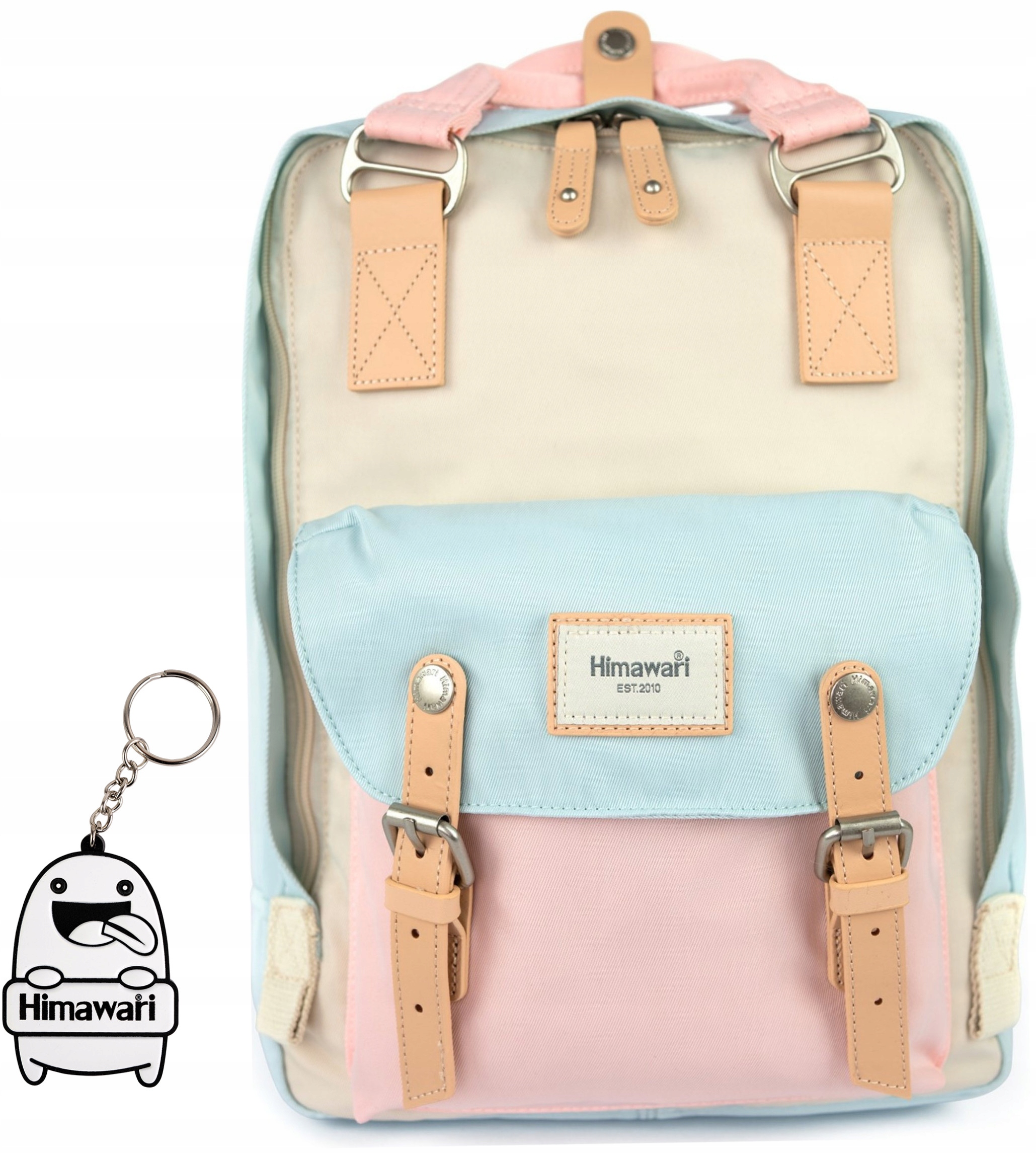 Batoh dámský městský voděodolný školní prostorný na nákupy lehký Ecru