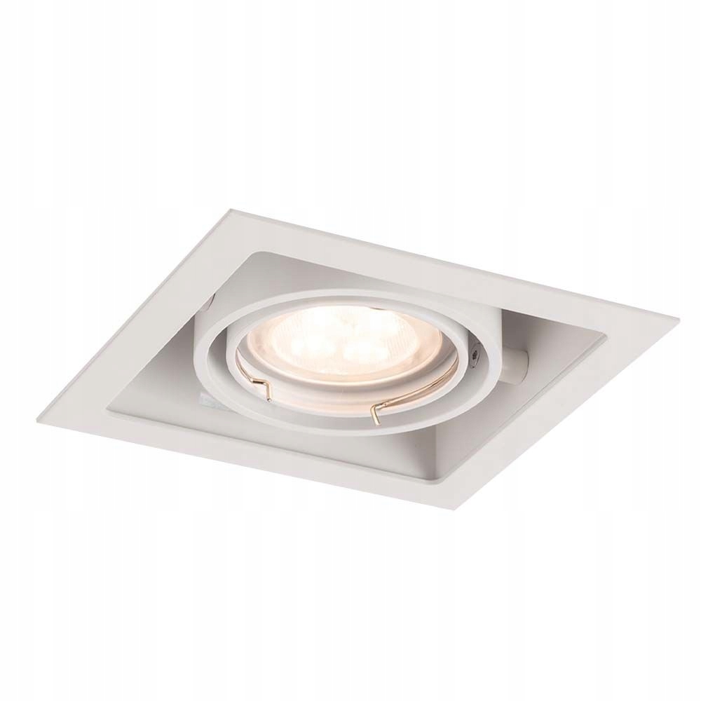 Lampa s nastaviteľným bodovým svietidlom biela štvorcová 12 cm Shilo