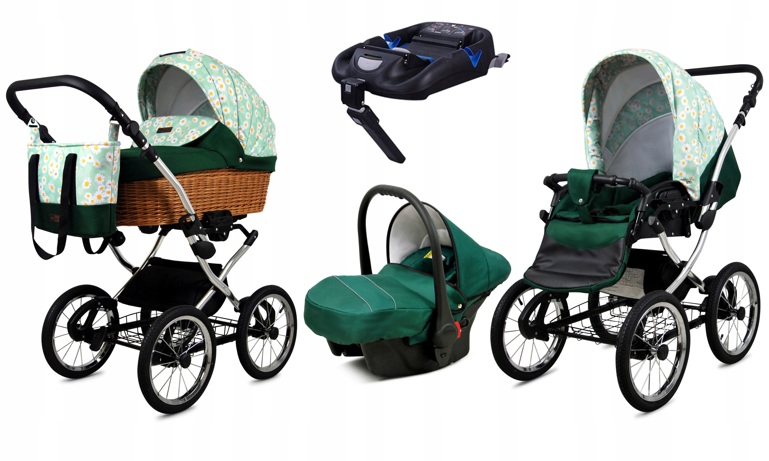 Wózek 4w1 BabyLux Classic Exclusive spacerówka gondola fotelik baza Isofix