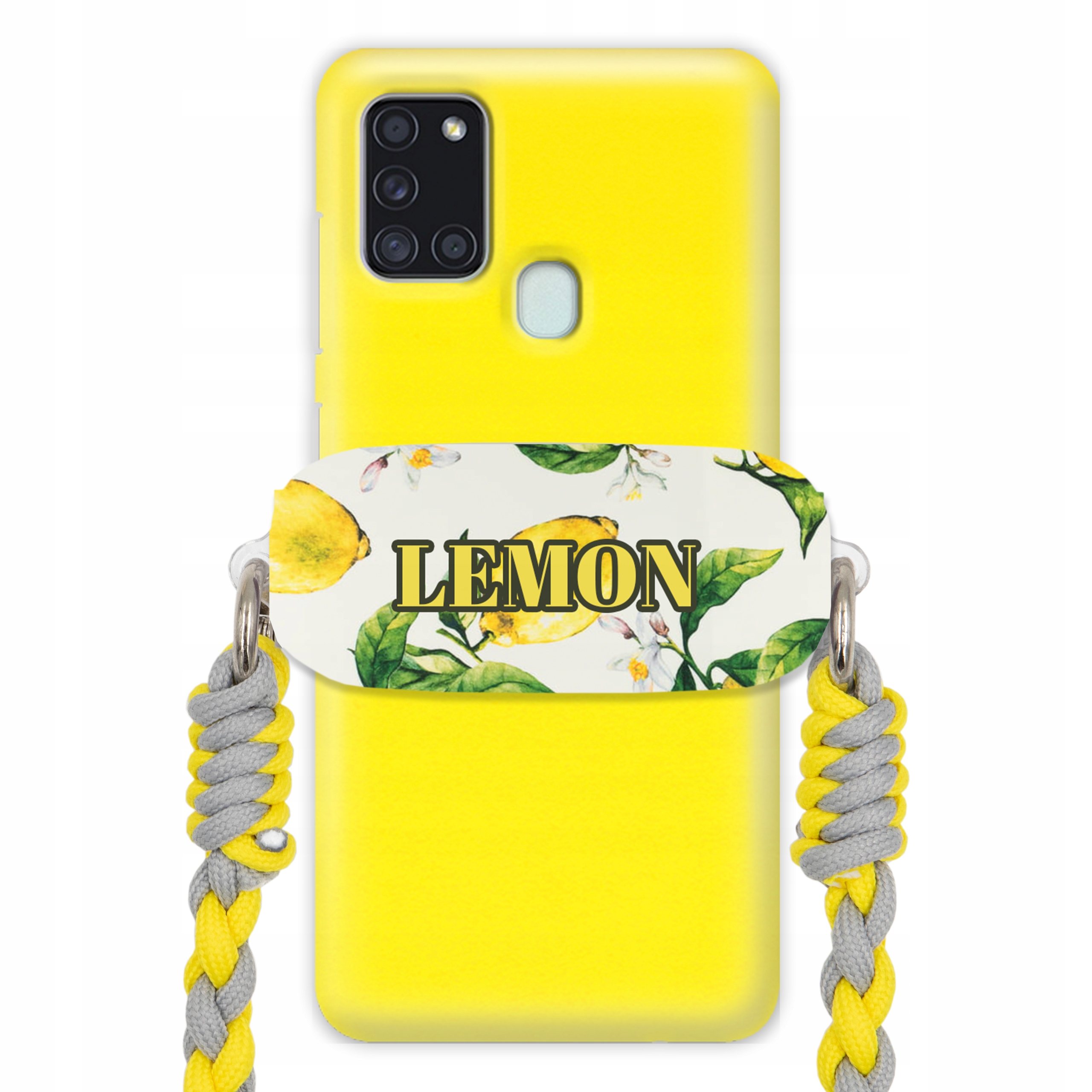 Etui Do Samsung A21s Matná Uchytka s vodítkom Žltá Citáty Motivačné vzory