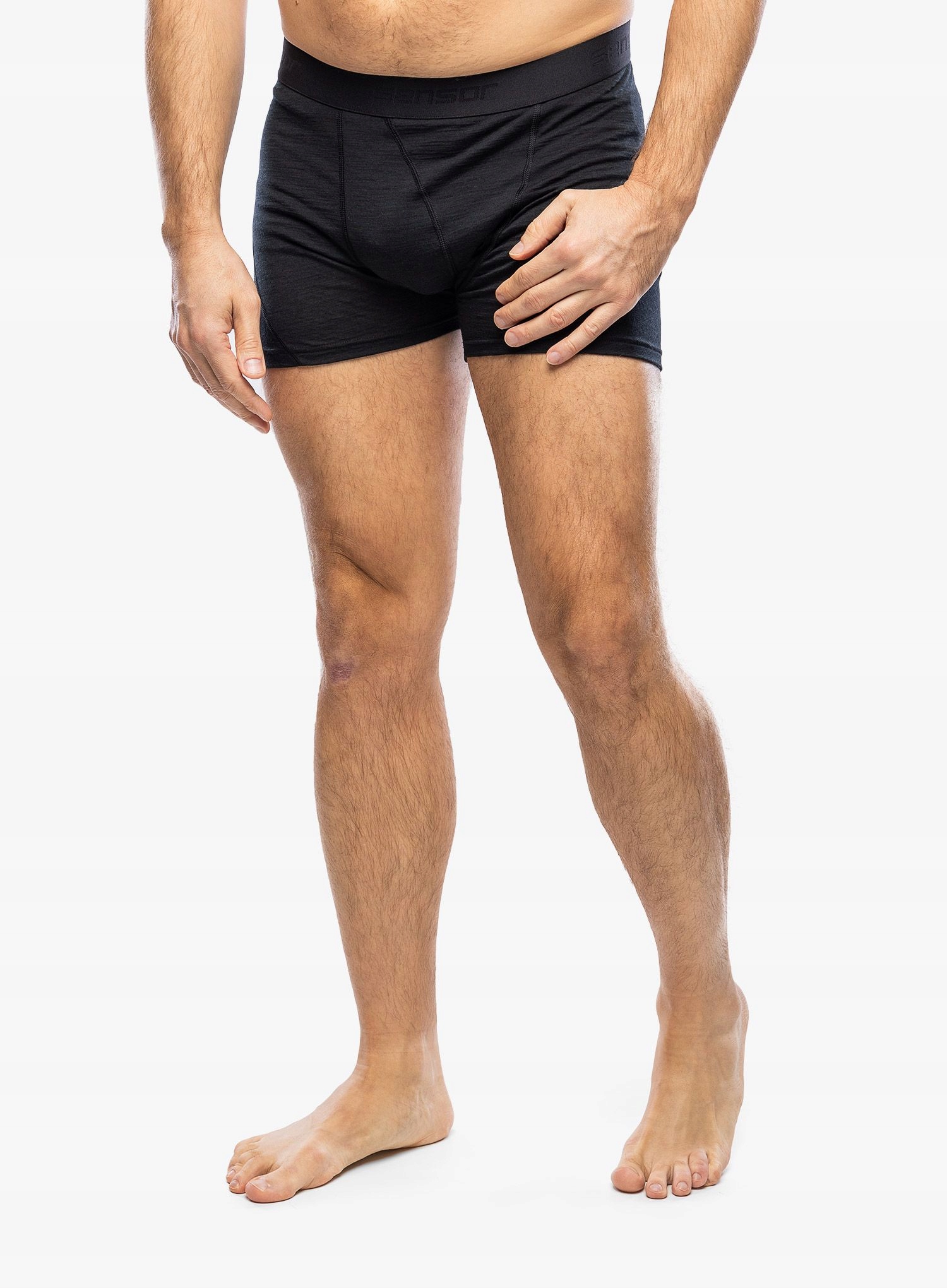 Termoaktivní boxerky Sensor Merino Air Boxers černá/černá XL