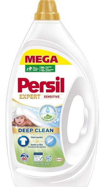 Levně Persil Active Gel Sensitive 80 praní 3,60 l pro citlivou pokožku