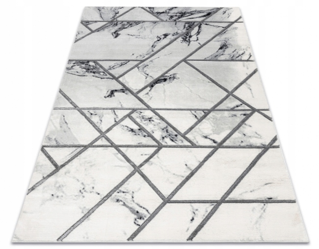 Dywan Emerald Kreski Geo szary srebrny 180x270