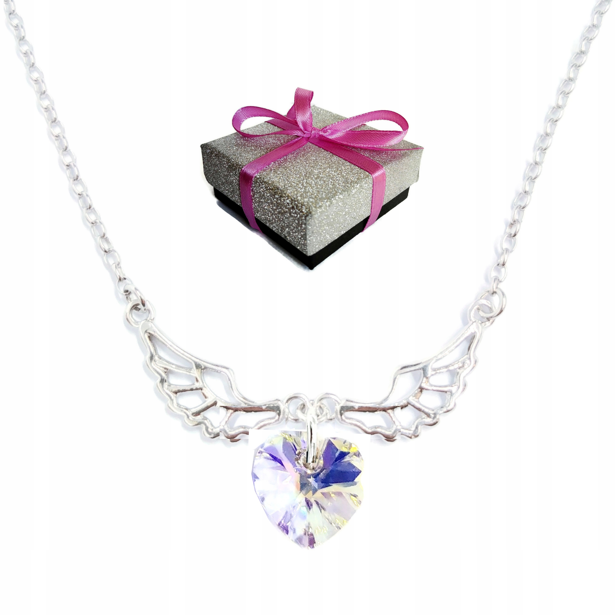 

Naszyjnik Skrzydła Anioła Swarovski Srebro Prezent