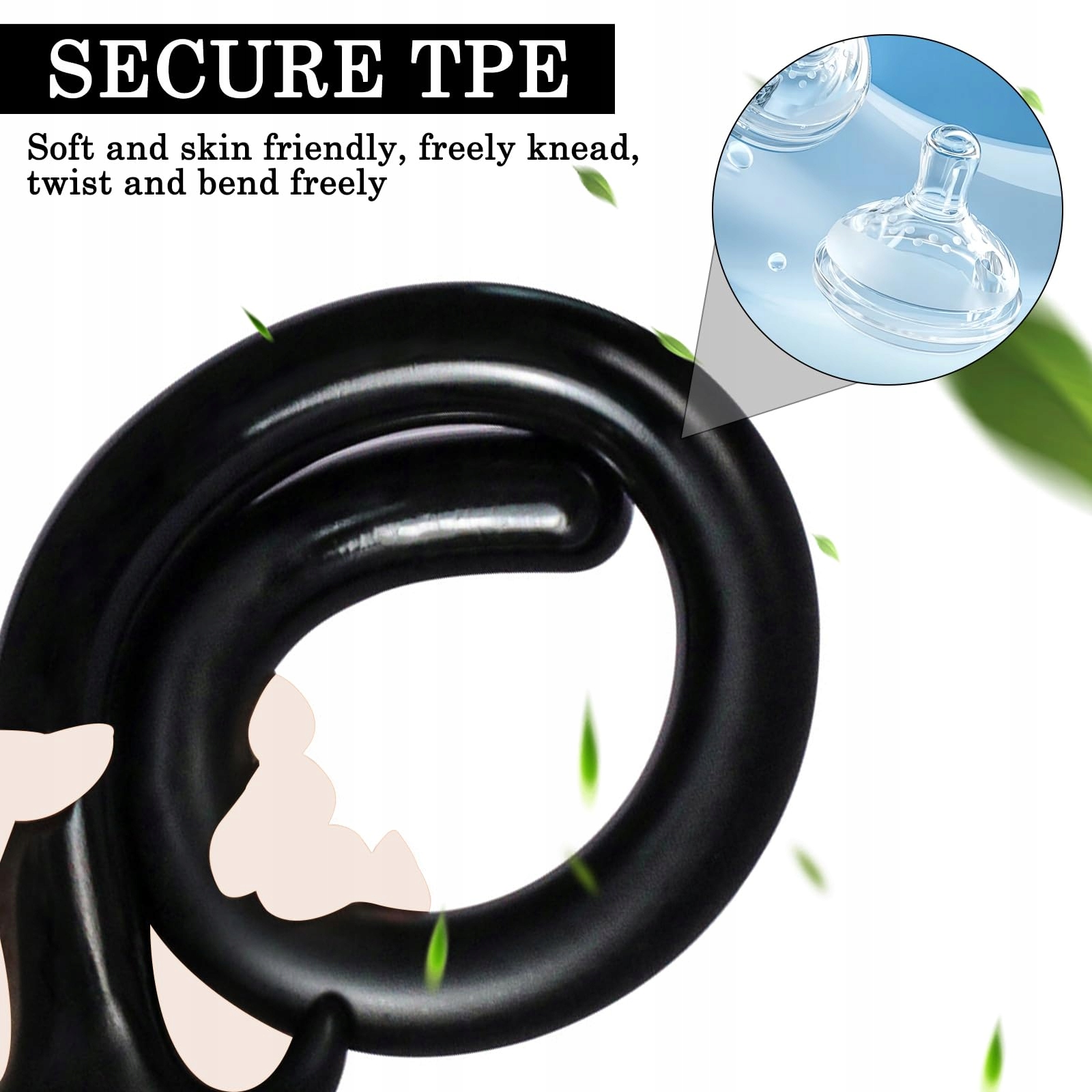 BDSMJOY Długi Analdildo 60 cm Czarny Plug Analny Dla Par Kobiet Mężczyzn — miniatura 3