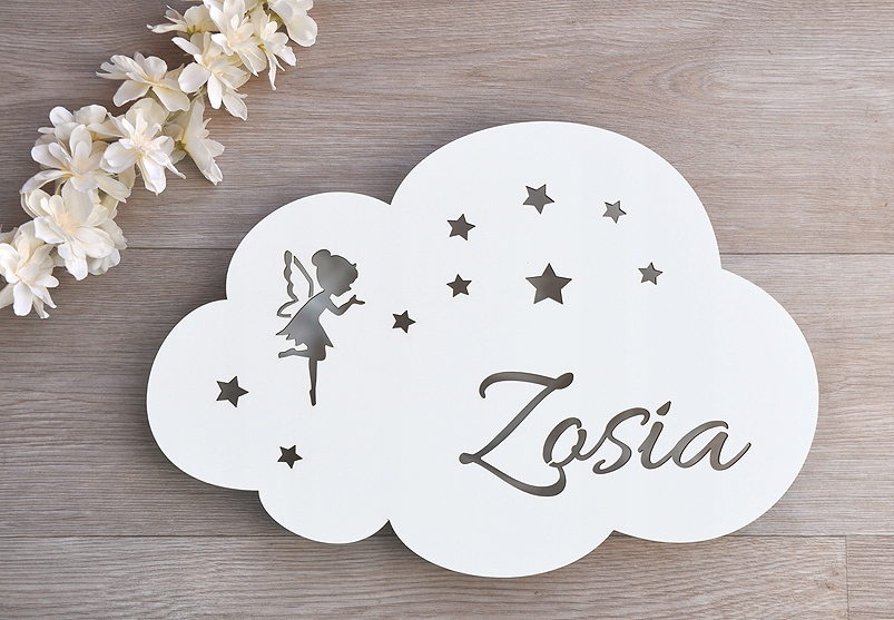 LAMPKA NOCNA DZIECIĘCA LED CHMURKA IMIENIEM WISZĄCA -STOJĄCA ZABUDOWANY TYŁ Marka inna marka