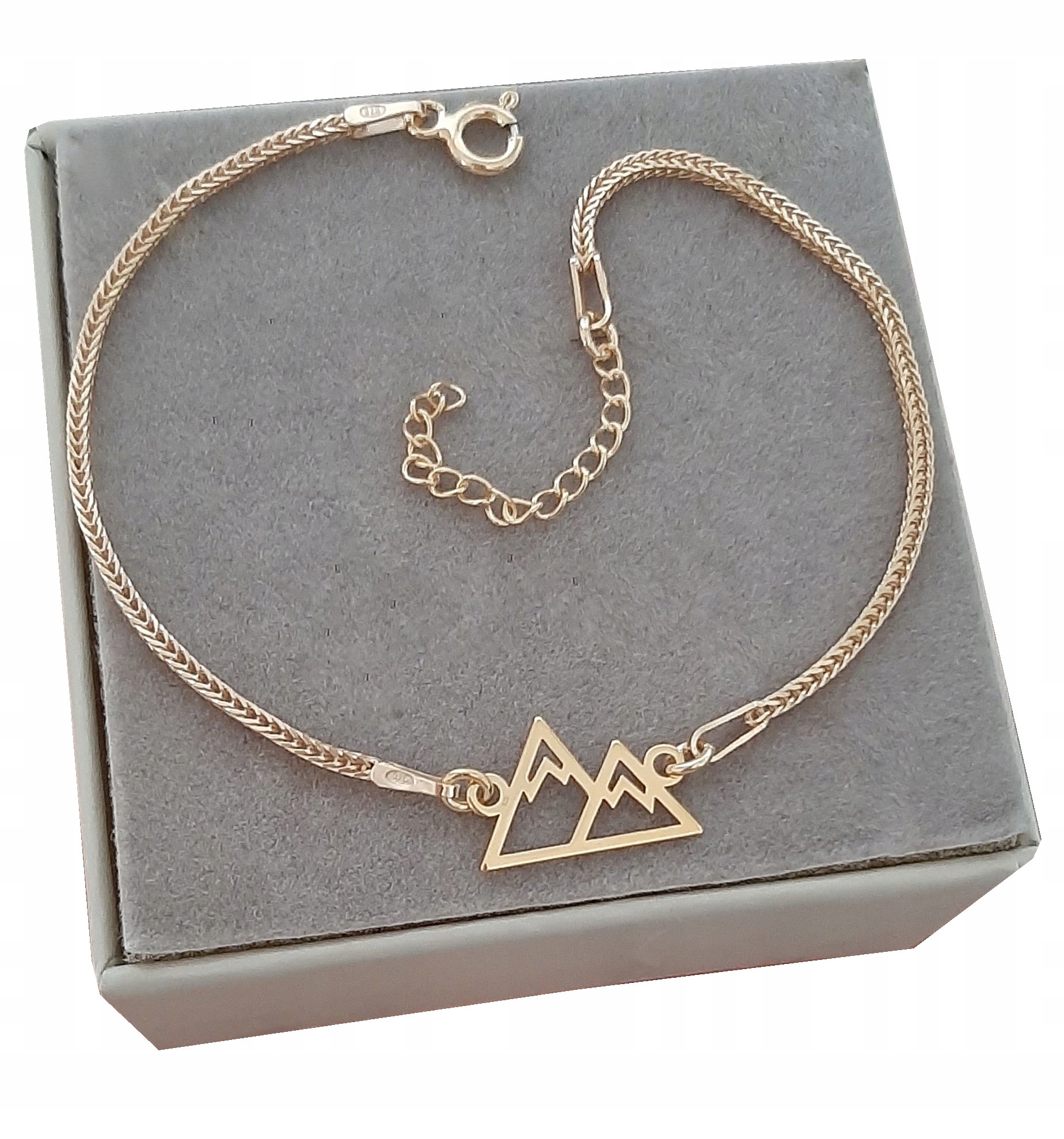 

Złota bransoletka góry celebrytka srebro 925