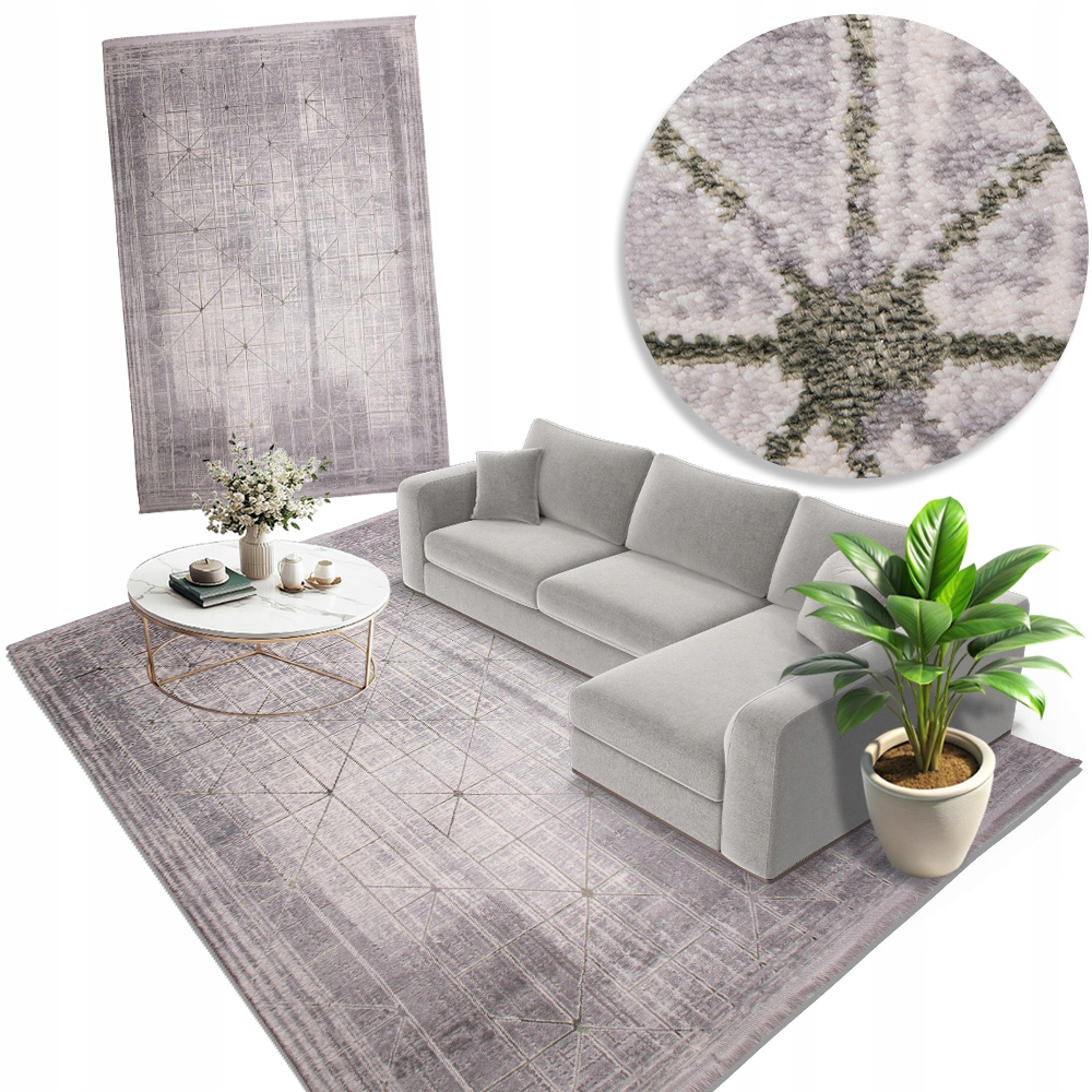 Koberec Do Obývacího Pokoje Módní Do Ložnice 150 X 80 Moderní Měkký Odolný Galerie