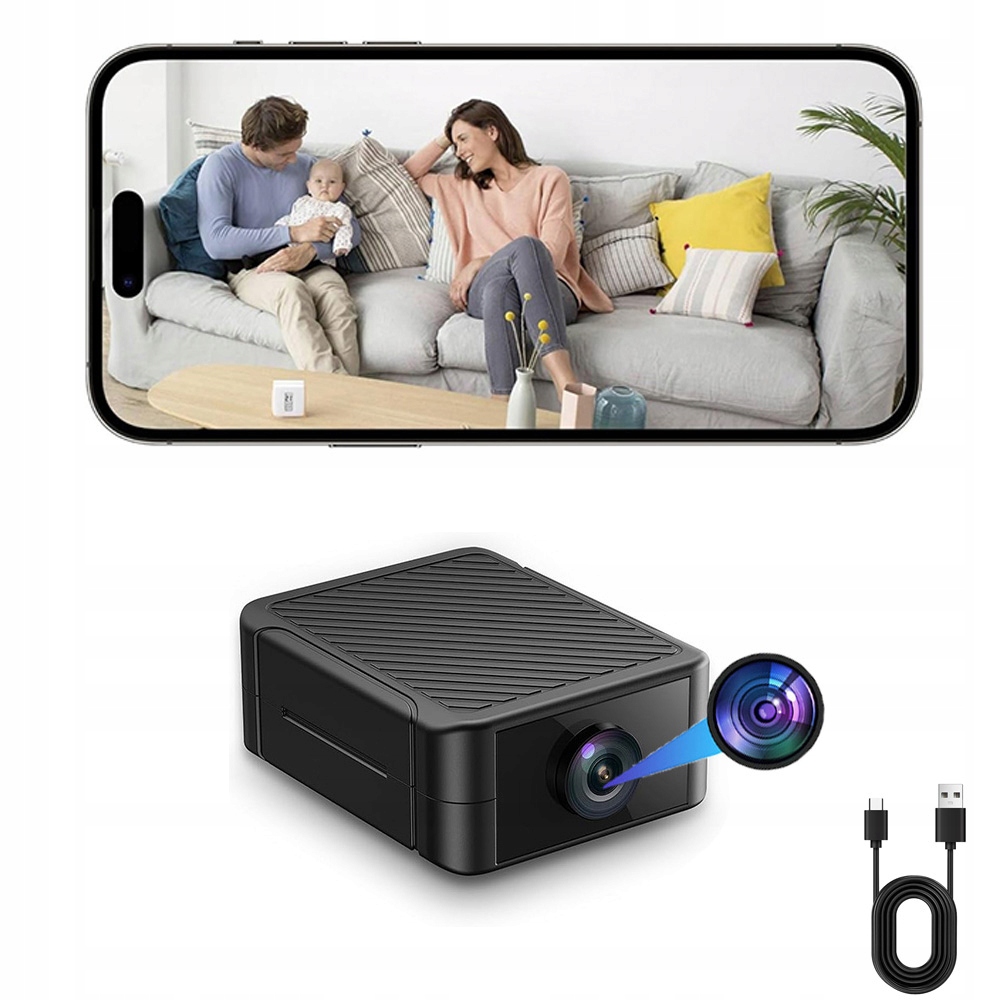 Mini Kamera Wifi 2 4GHZ Z Baterią 700MAH I Czujnikiem Ruchu Do Domu