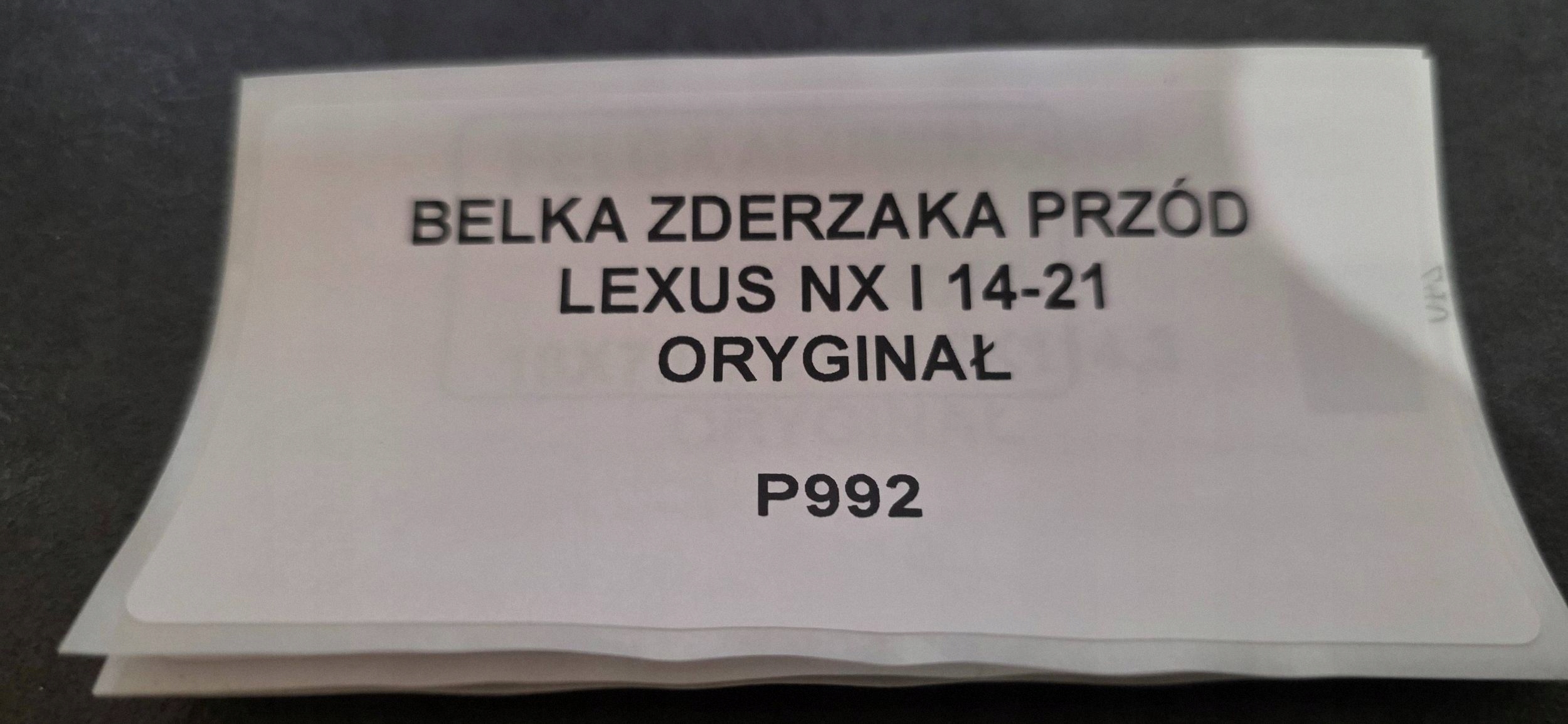 příčka nárazníku předního (výztuha) předek Lexus NX
