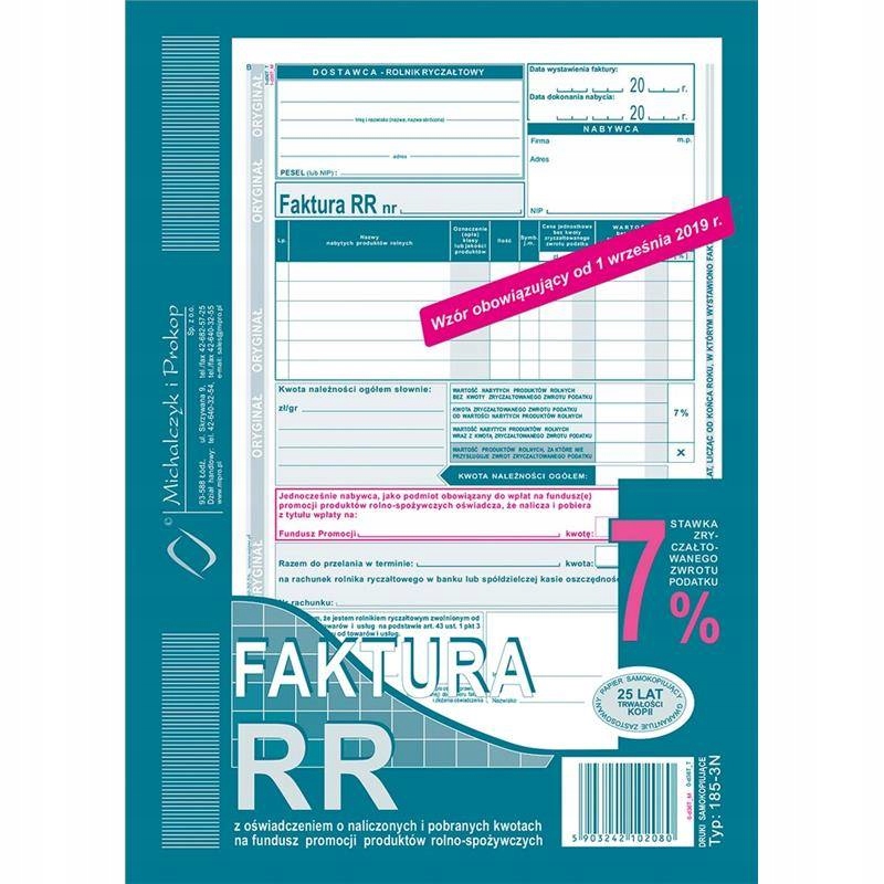 

Faktura Vat Rr A5 Dla Rolników 185-3-N