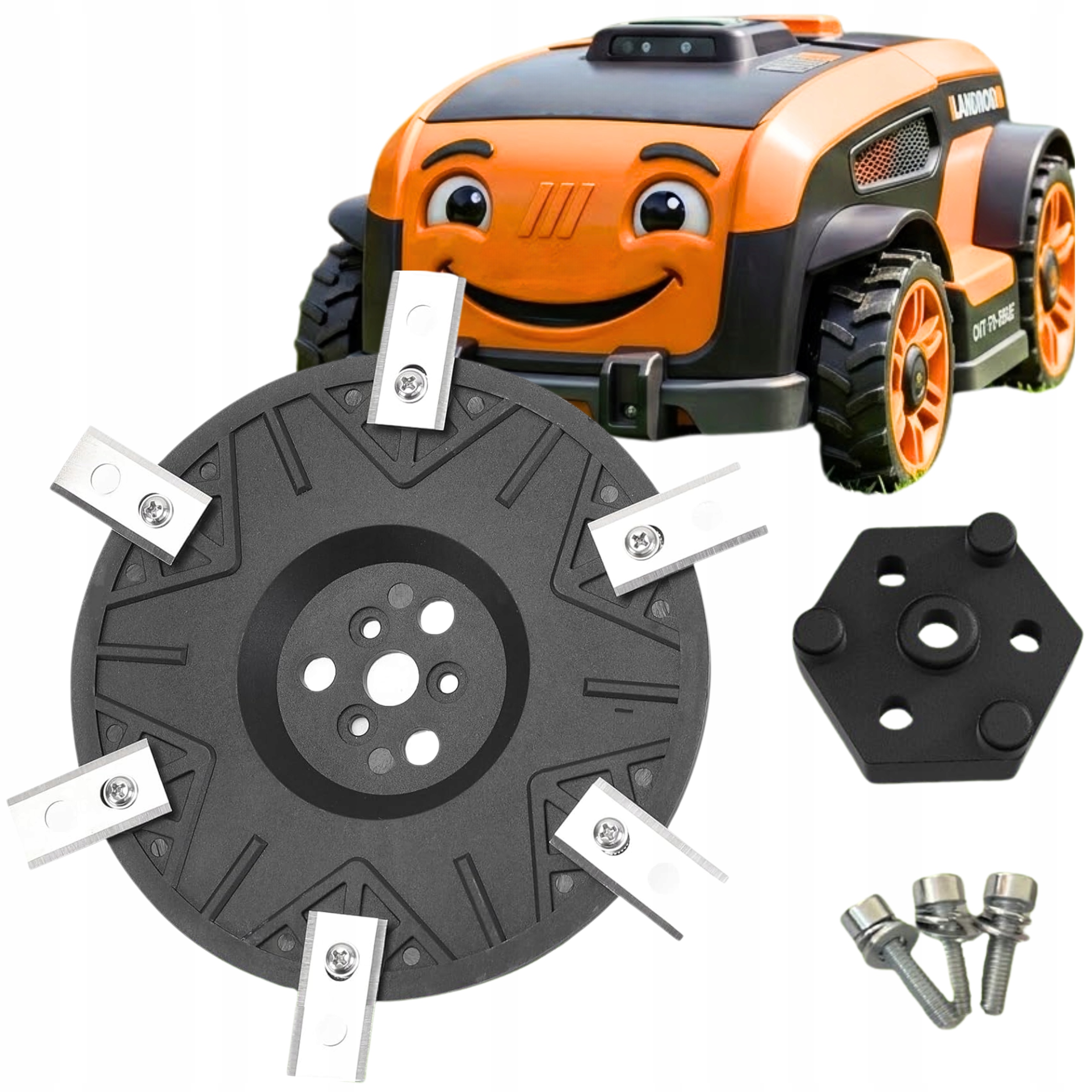 Tarcza Tnąca do Robota Koszącego Worx Landroid S&M 14,6cm + Adapter + Noże