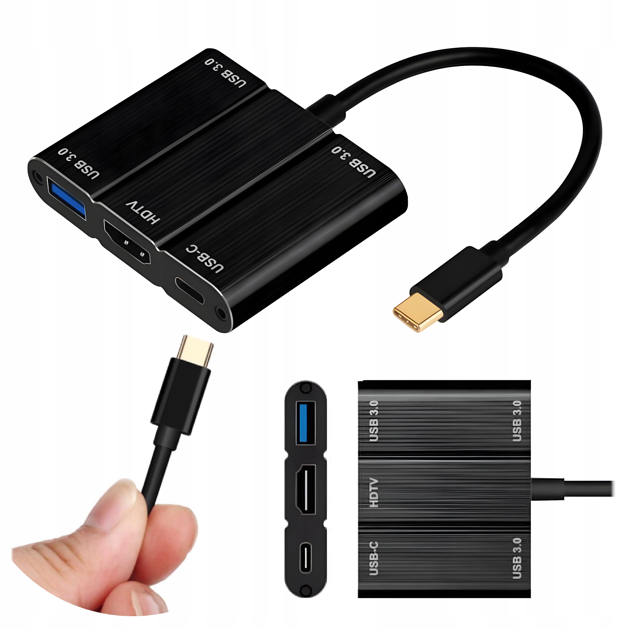 Dokovací stanice Hub Usb-c typ 3.1 3x Usb 3.0 Hdmi 3.1 multiport Otg