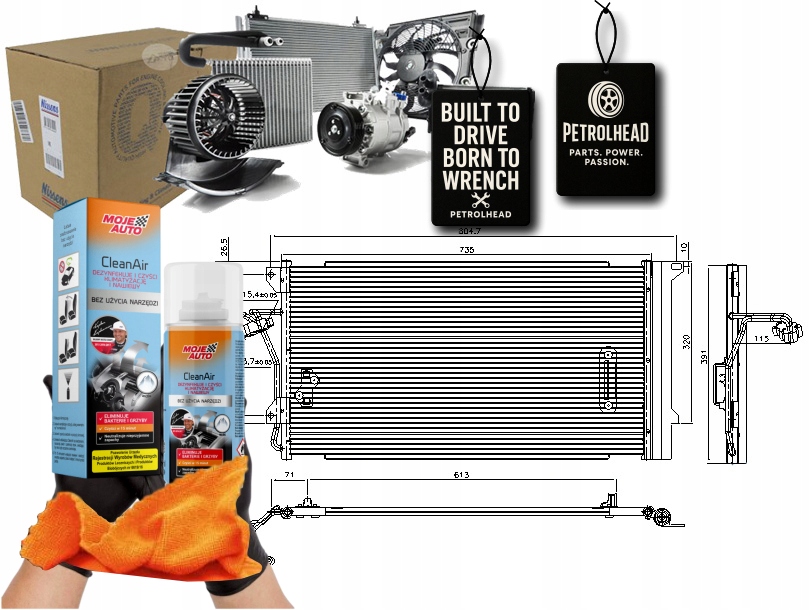Kondenzátor Klimatizace Audi Q7 Porsche Cayenne Vw #Petrolhead Pro+ Kit9