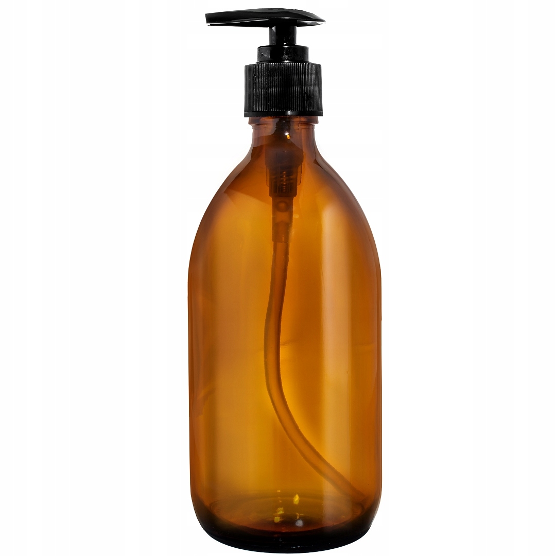 

Butelka Szklana Brąz 500ML Z Pompką Czarną