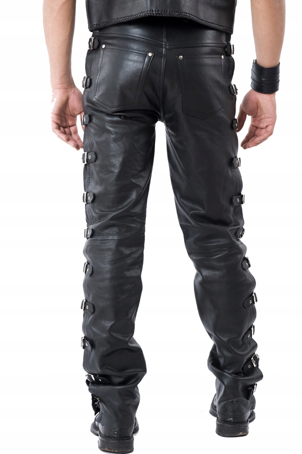 TSCHUL 420 - SPODNIE SKÓRA - METALOWE KLAMRY r. 40 EAN (GTIN) 6096441464406