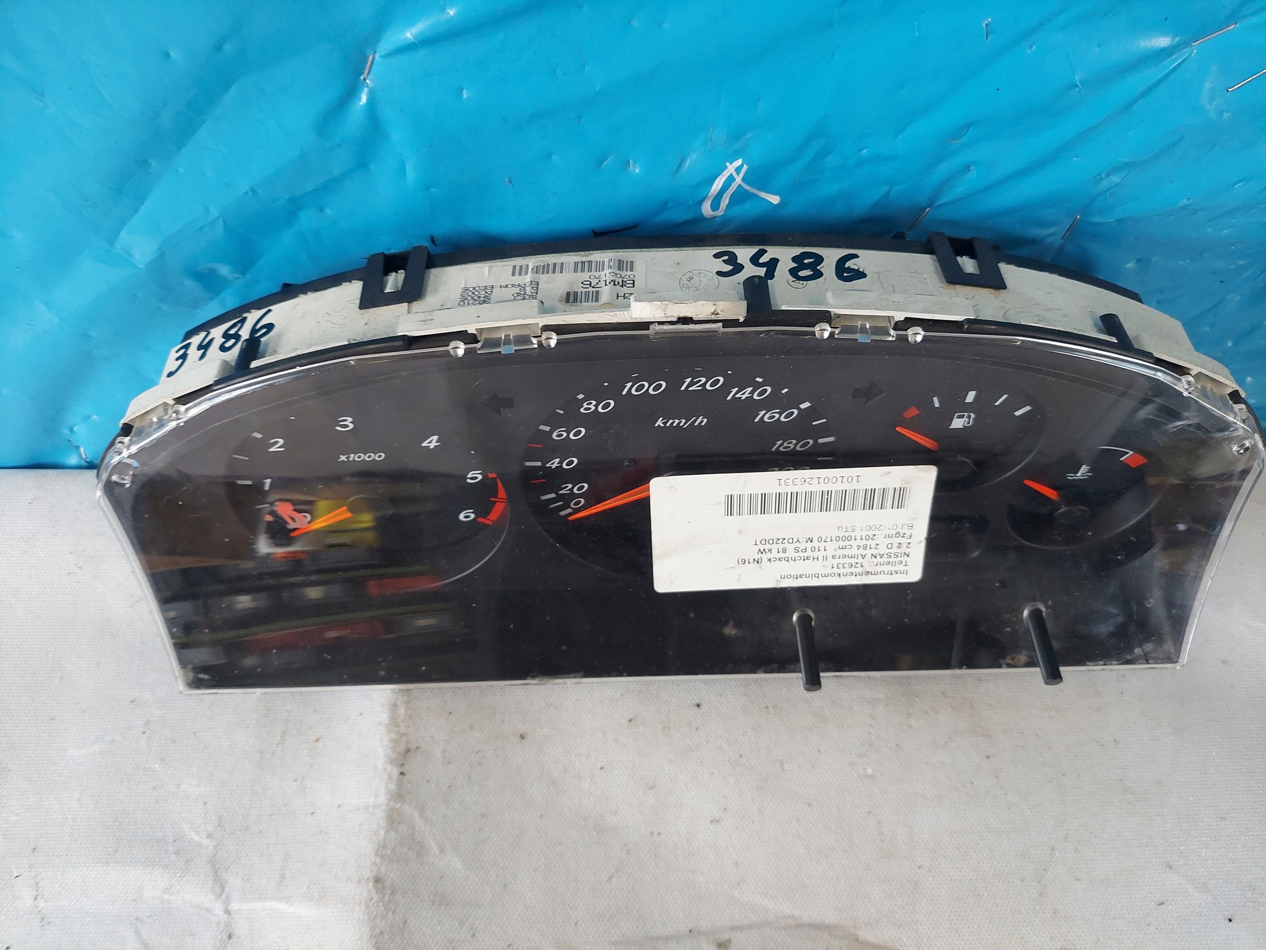 dials clock NISSAN ALMERA N16 2.2 TD BM476