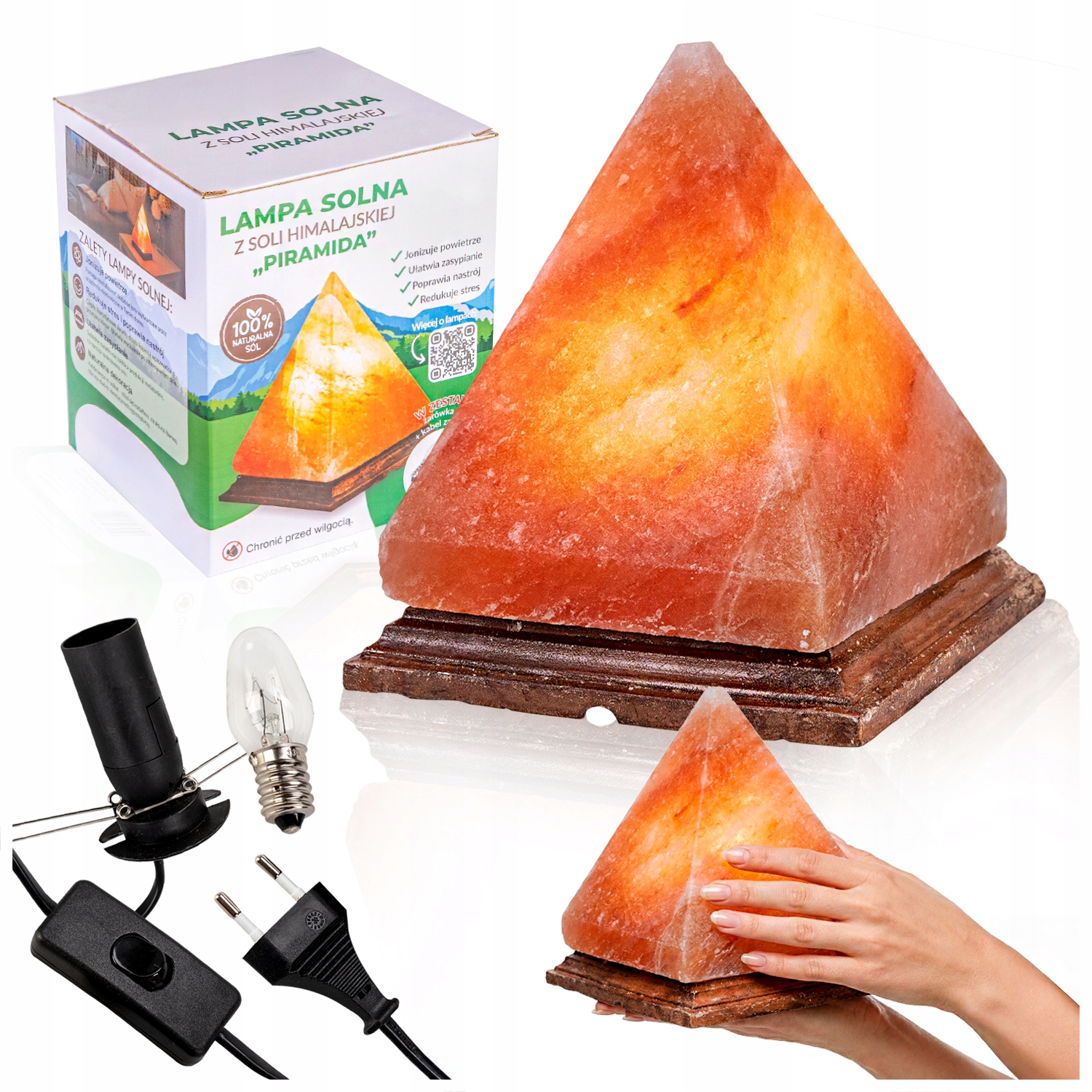 Ionizátor Solná Lampa Pyramida Jako Dárek Stůl Do Ložnice Kanceláře Lampička