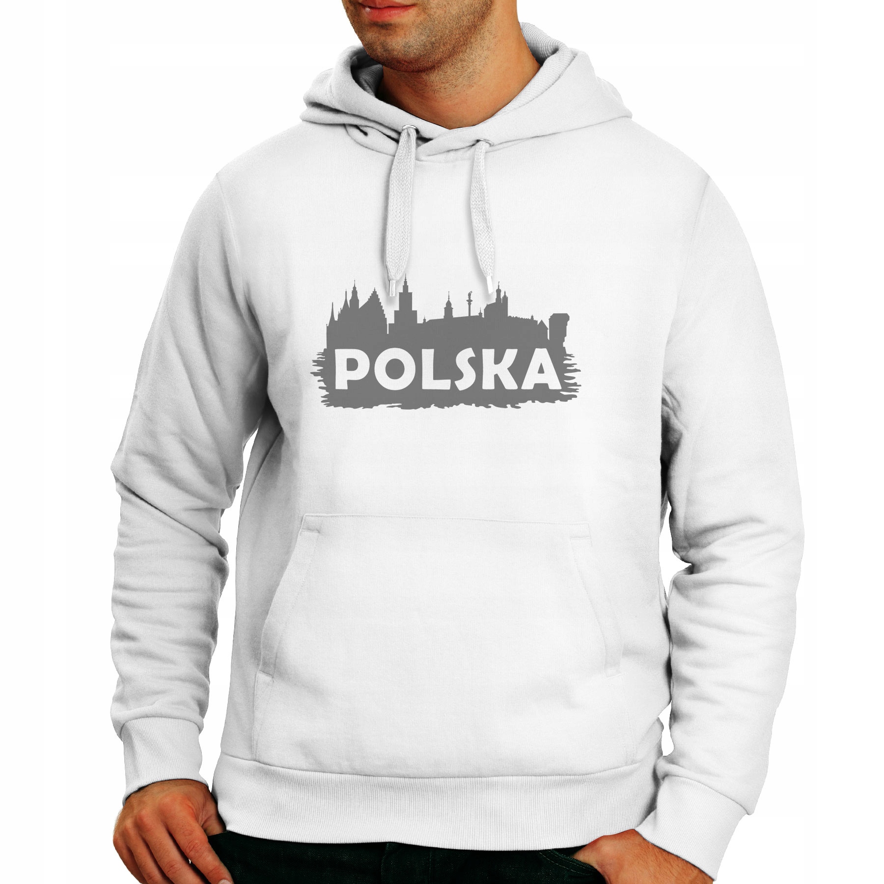 

Bluza z kapturem Polska City (M):: S,: biały
