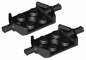 

Lego Płytka 2x2 z Osiami Czarna (6157/615726) x2