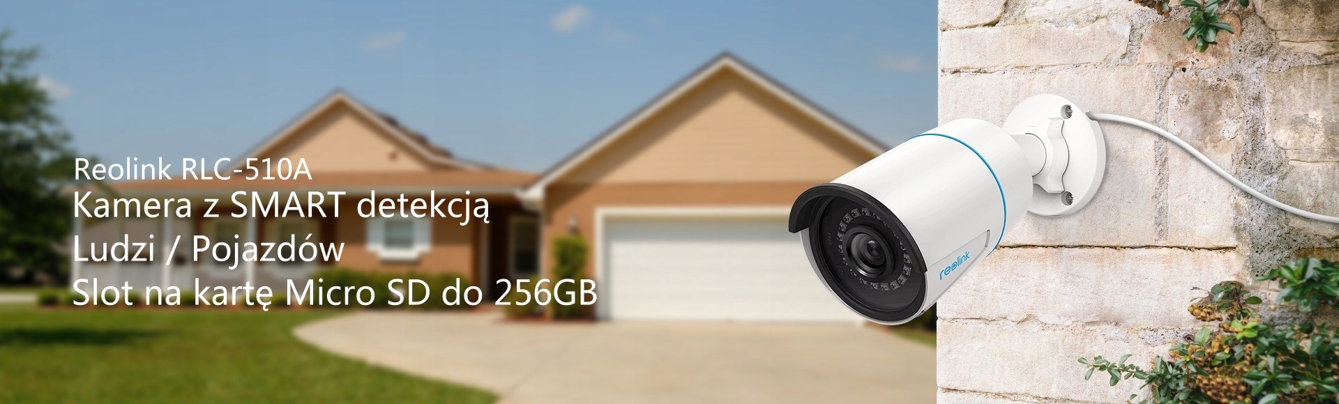 Kamera IP Reolink RLC-510A Smart detekcja, 5MP BIAŁA PLUS KARTA 64GB Marka Reolink