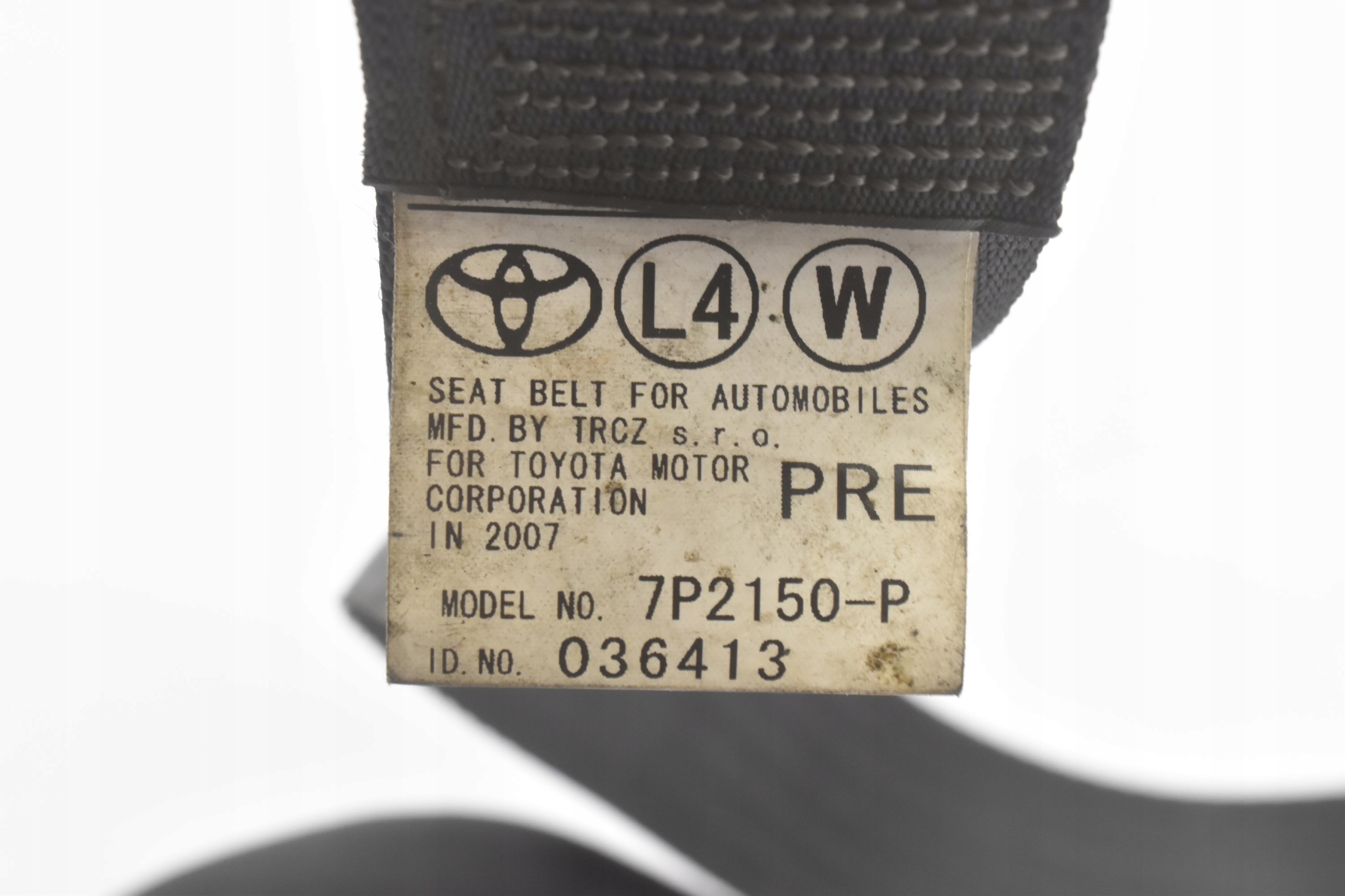 PAS BEZPIECZEŃSTWA LEWY PRZÓD 7P2150-P TOYOTA COROLLA VERSO II Producent części Toyota OE