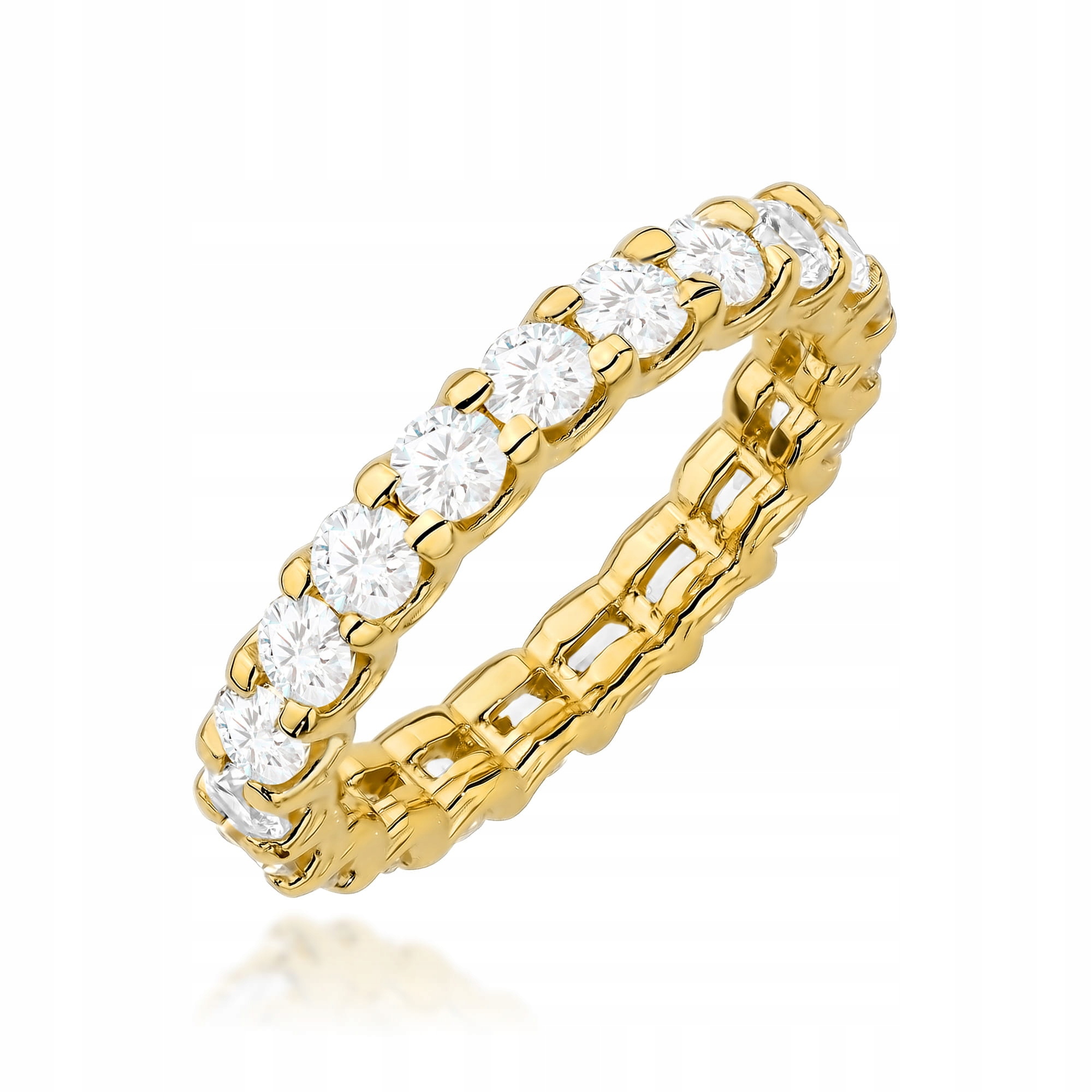 Prstýnek ze žlutého zlata s brilianty r21