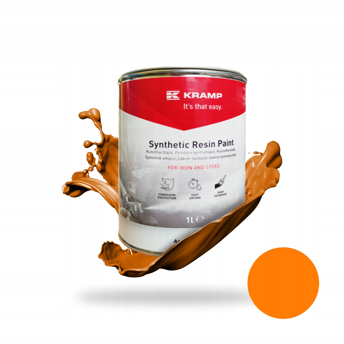 Farba lakier do metalu stali Pomarańczowa Pomarańczowy do maszyn Amazone 1L
