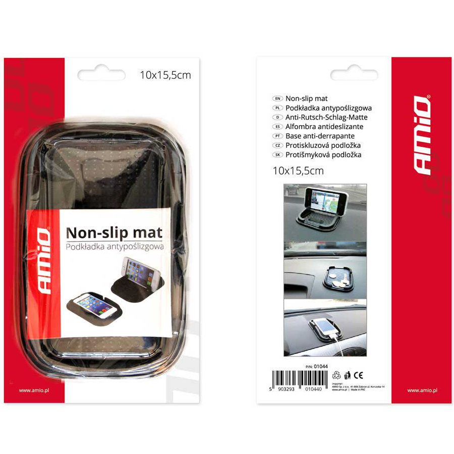 MATA ANTYPOŚLIZGOWA CZARNA PODKŁADKA na smartfon Marka Amio