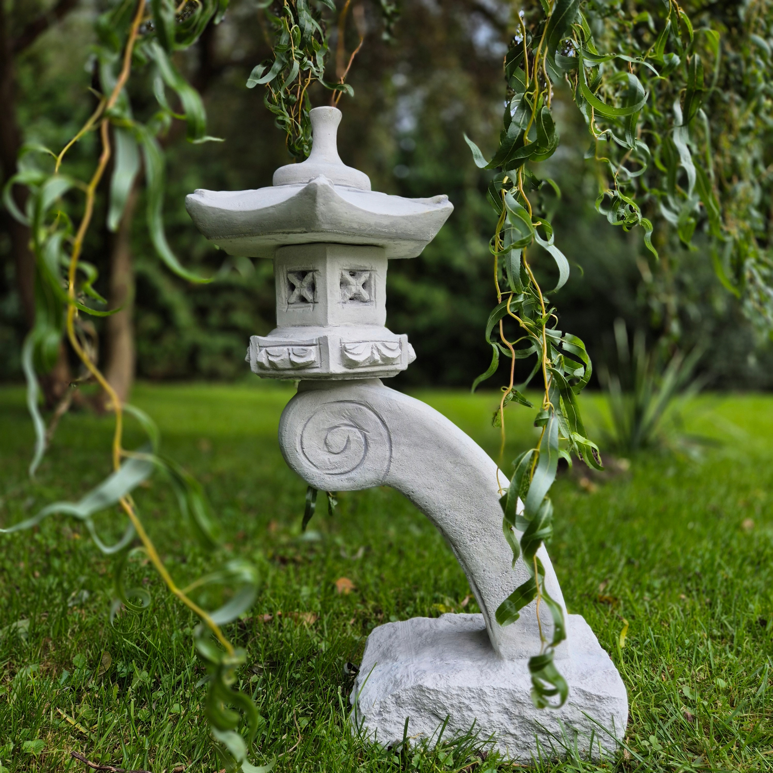 Japonská lampa Betónová figúrka Veľká lampa 57 cm 18 kg dekorácia do záhrady