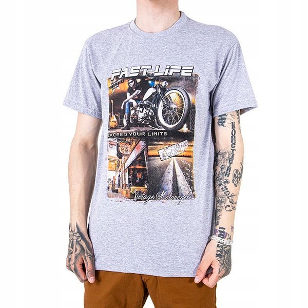 

P-355 Fast/szary Męski T-shirt M - 38