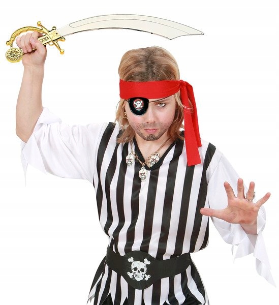 MIECZ PIRATA Z WYGIĘTYM OSTRZEM Z OPASKĄ NA OKO Marka Widmann