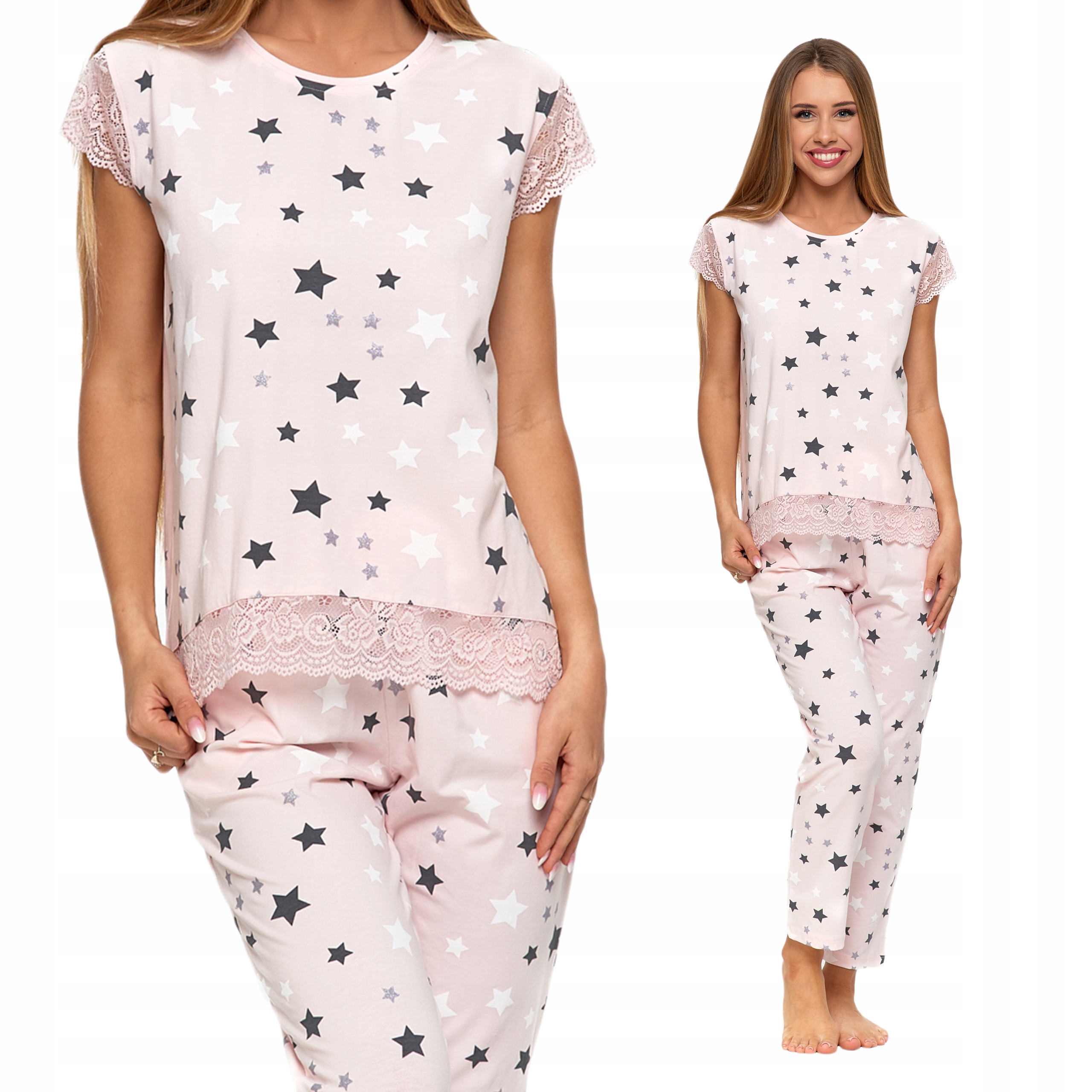 

Moraj Długa Piżama Damska Dwuczęściowa 5300-004 M