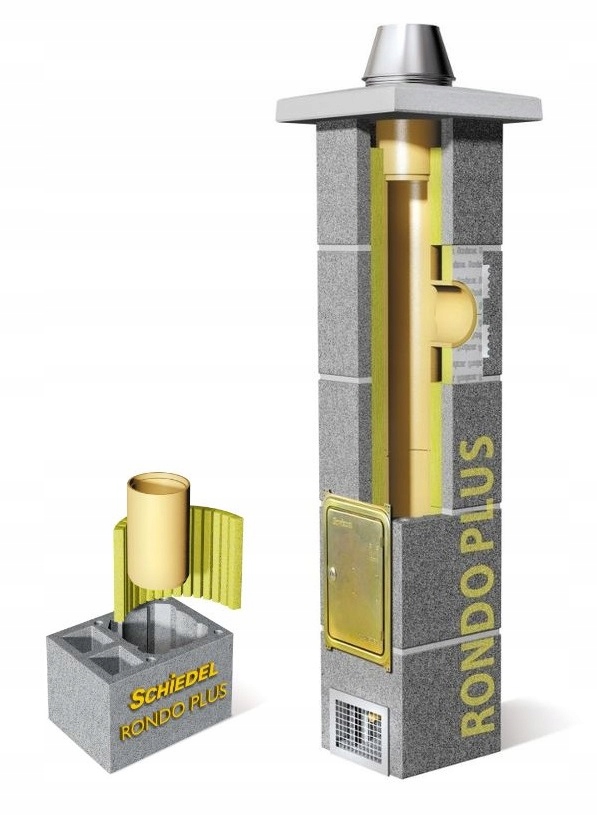 Komínový systém Schiedel Rondo Plus 6m +2W fi 200