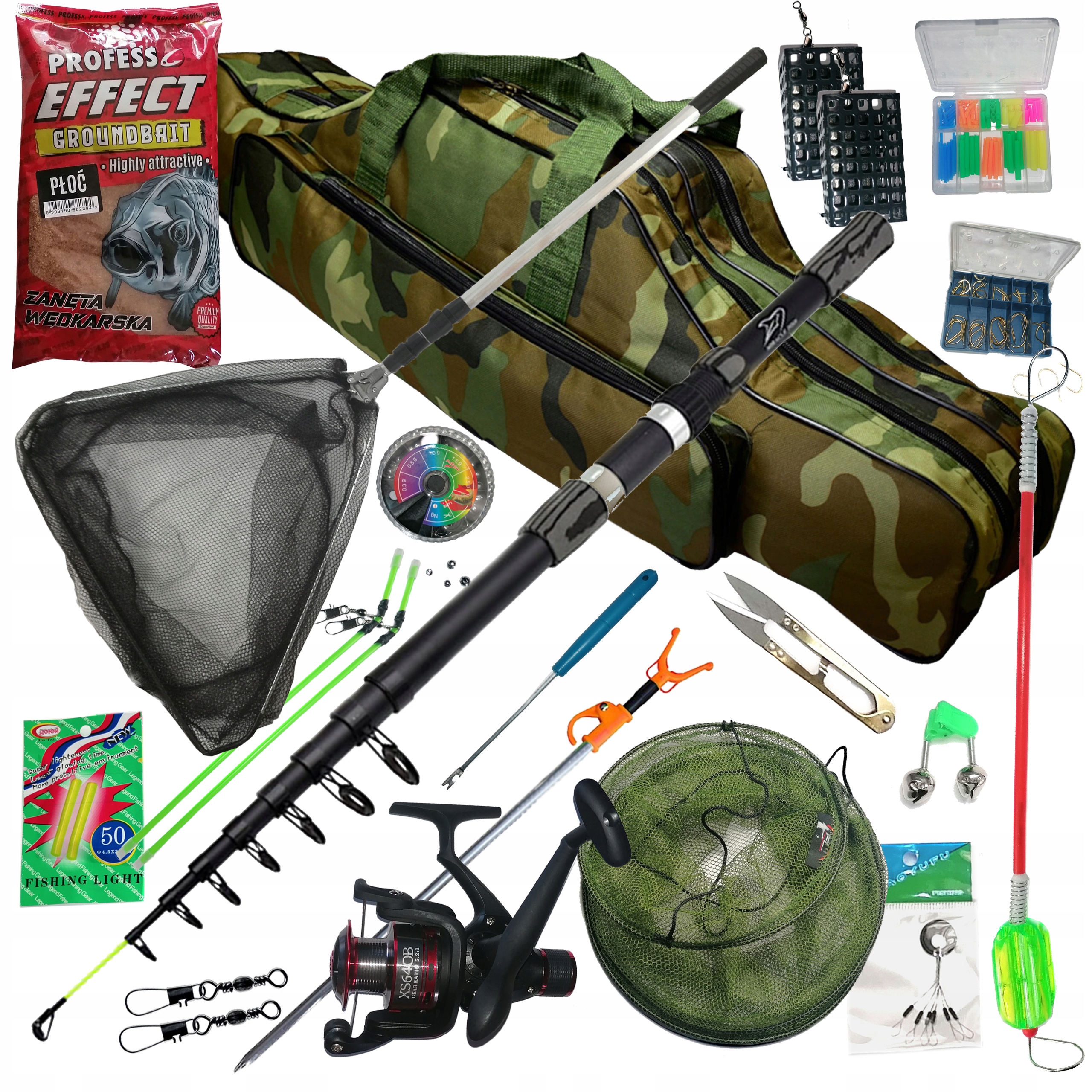 Rybářská sada Wedka naviják Płoć Grunt