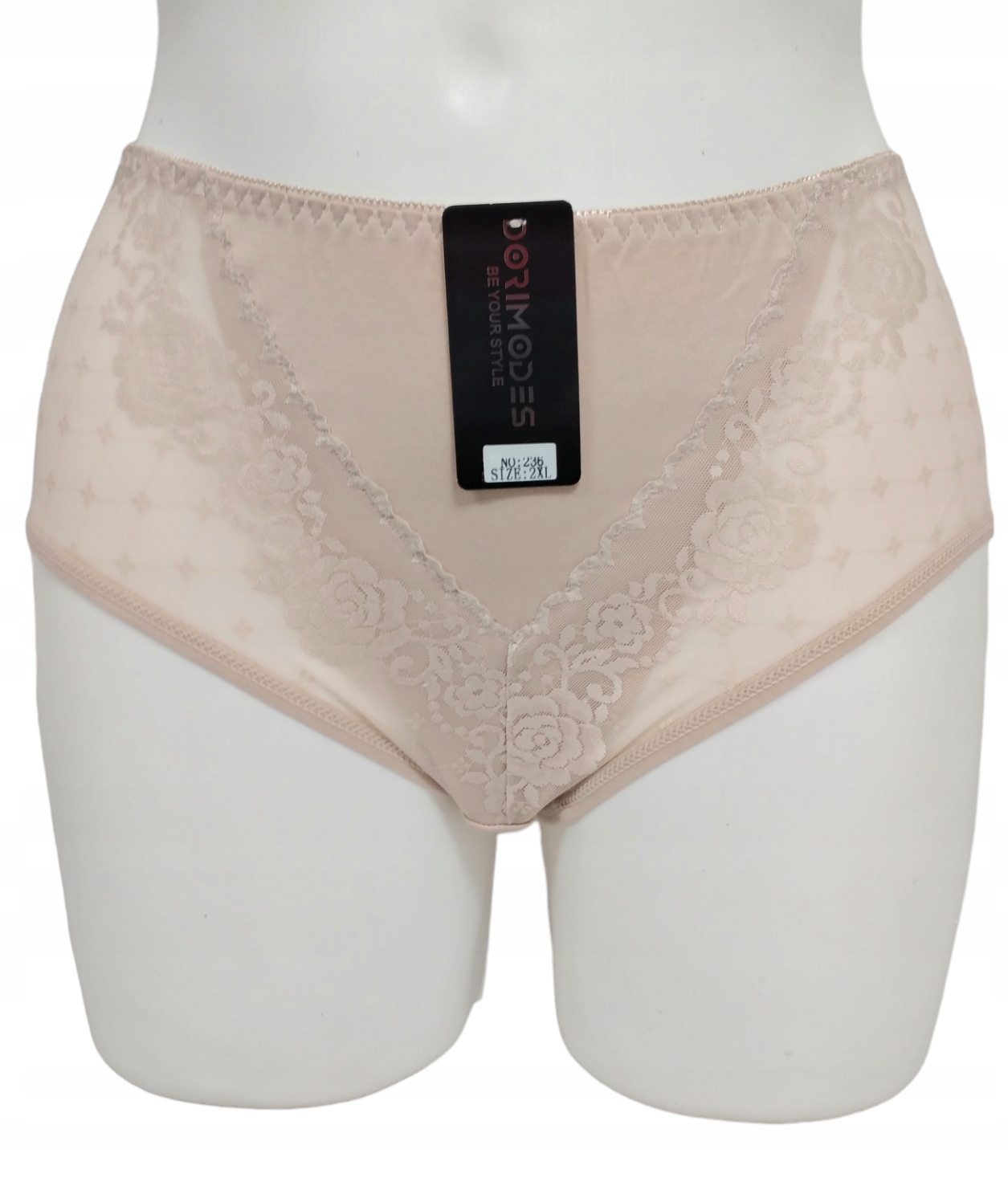 WYSOKIE FIGI DAMSKIE Dorimodes BAWEŁNA z KORONKĄ XXL DUŻE ROZMIARY Zestaw nie