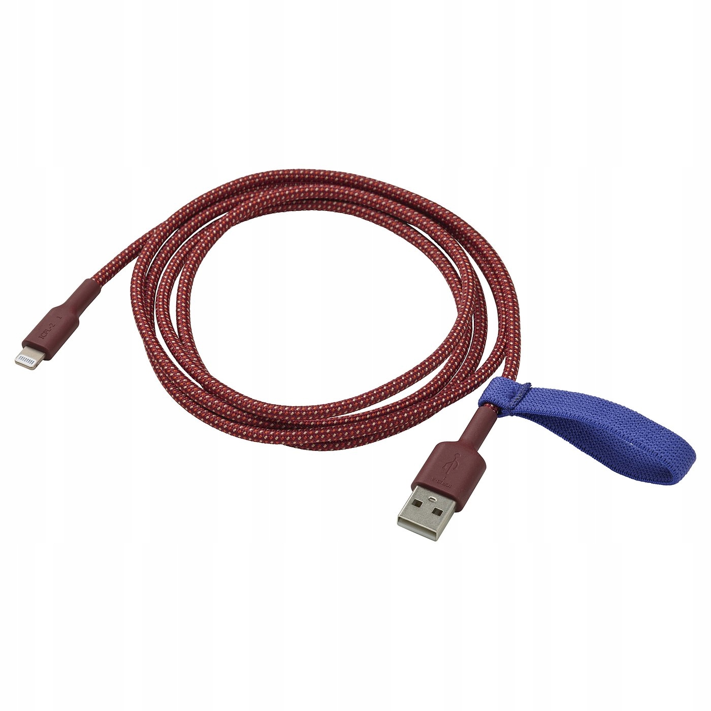 Lillhult Usb-a na lightning ciemny czerwonobrązowy 1.5 m