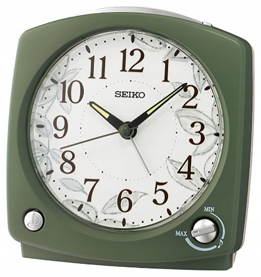 Veľký Zelený Budík Seiko QHP012 M, Hlasy Prírody, 3 Melódie, Regulácia Hlasu