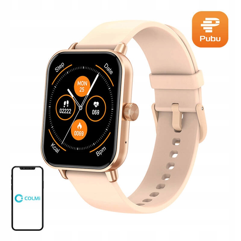 Colmi Smartwatch P81 Do Android Ios Aktywności Pulsometr Złoty Ekran