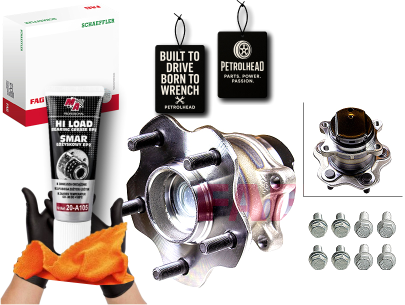 Sada Ložiska Kola S Nábojem Zadní Levá Pravá Nissan Qa #Petrolhead Pro+ Kit7