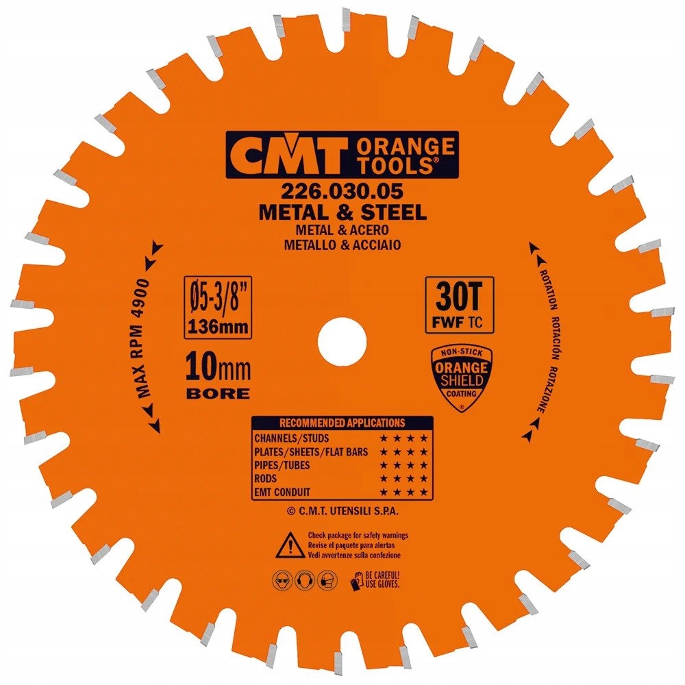 Cmt Pila Hm pro ocel 136x10x30Z Ocel Standard