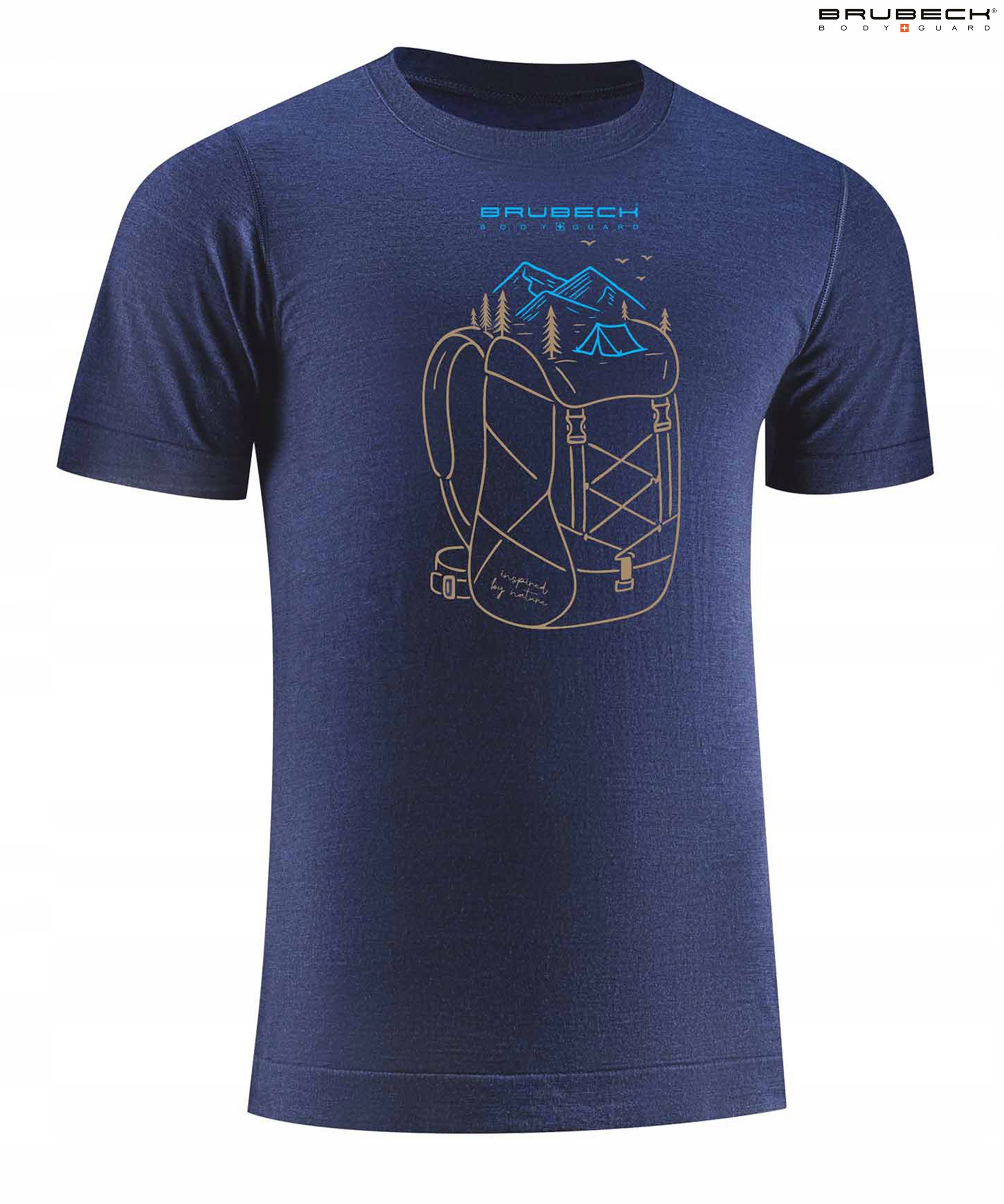 Koszulka męska z krótkim rękawem t-shirt Brubeck Wool Pro Wełna Merino L
