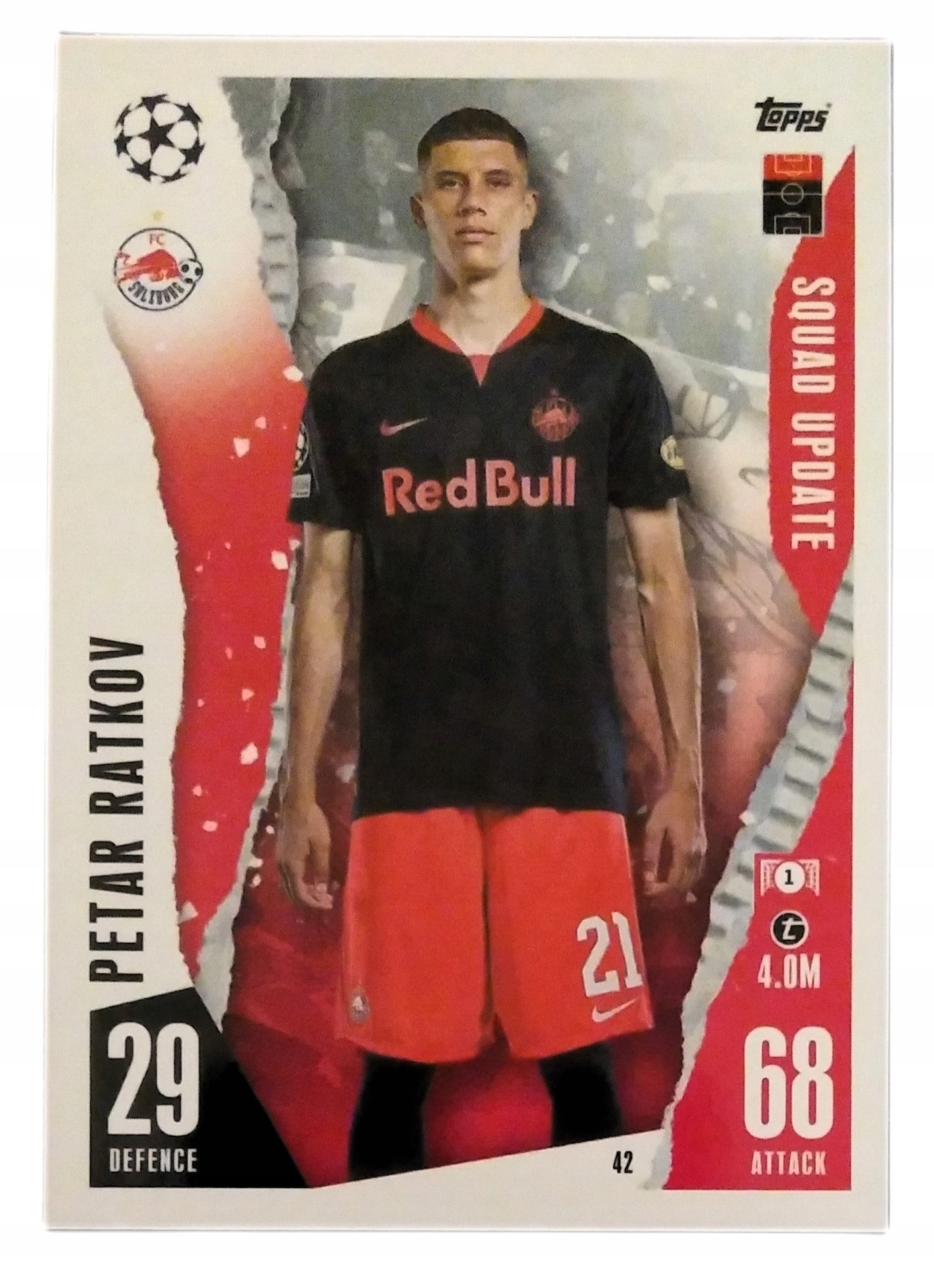 Match Attax 23/24 Extra Karta Squad Update 42 Petar Ratkov