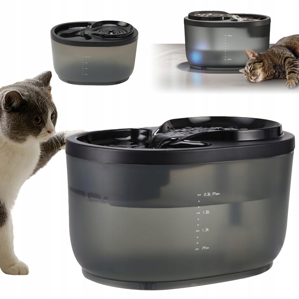 Napáječka Fontána Automatická Pro Kočky Zvířata Napáječka Miska 2,3 l
