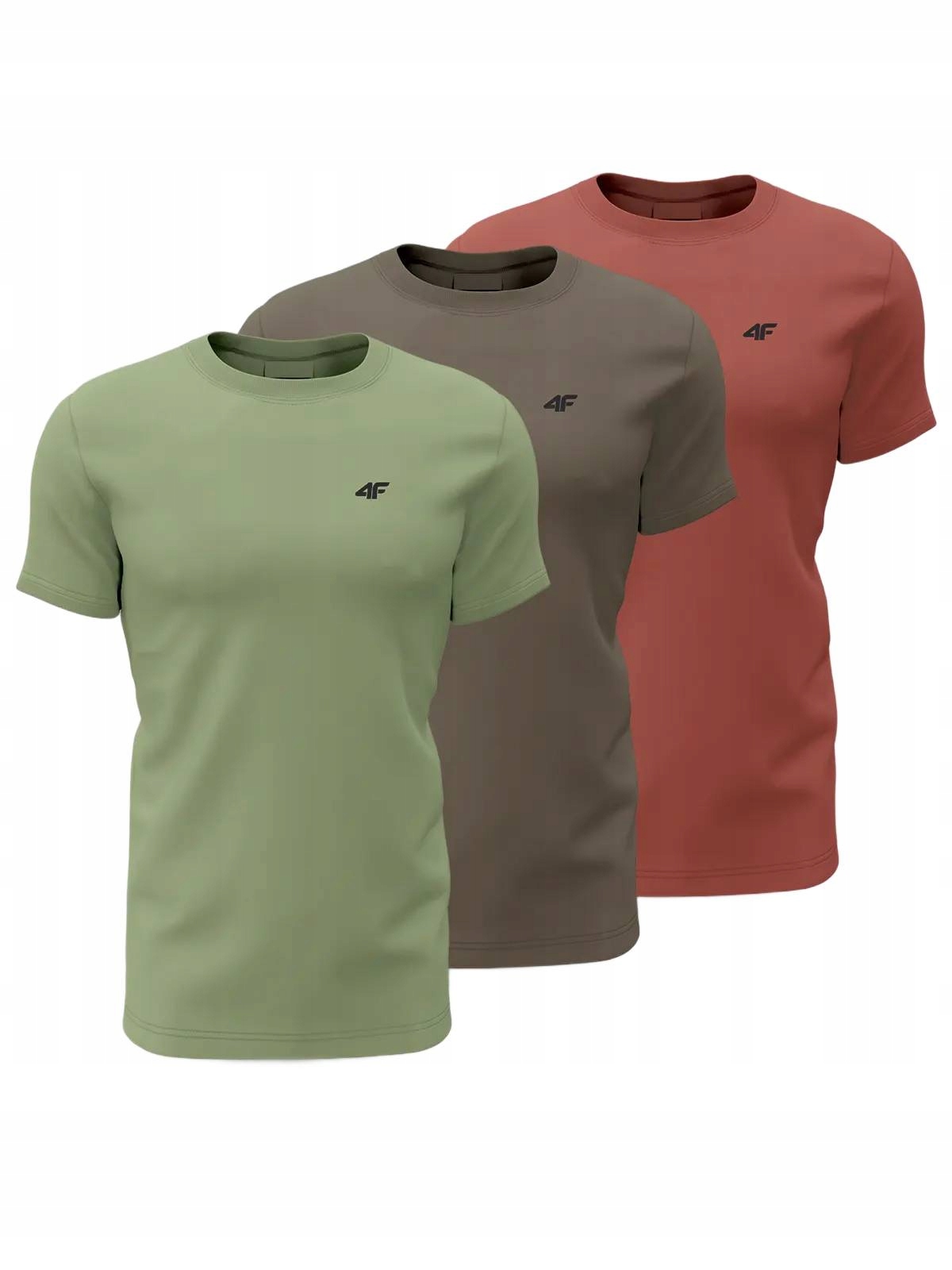 KOSZULKA 4F MĘSKA T-SHIRT ZESTAW SPORTOWY BAWEŁNA KOMPLET 3PAK LIMIT r. 2XL Kolor wielokolorowy