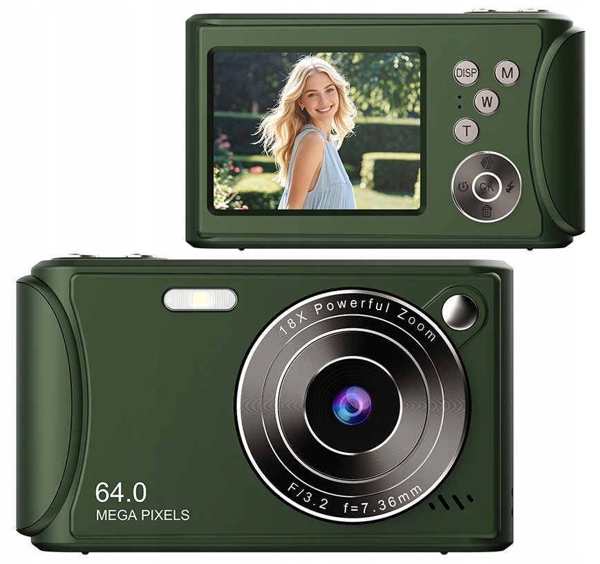 Digitální fotoaparát Xrec Q18 Fotografie 64MP Videa 4K 30fps 18x Zoom AntiShake