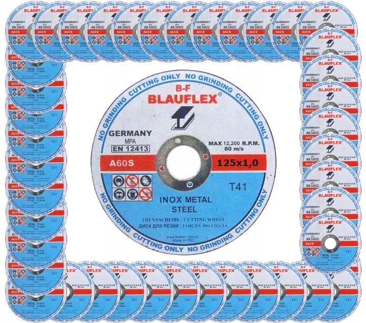 

50 szt Tarcza Tarcze Do Cięcia Metalu 125x1 Mocne