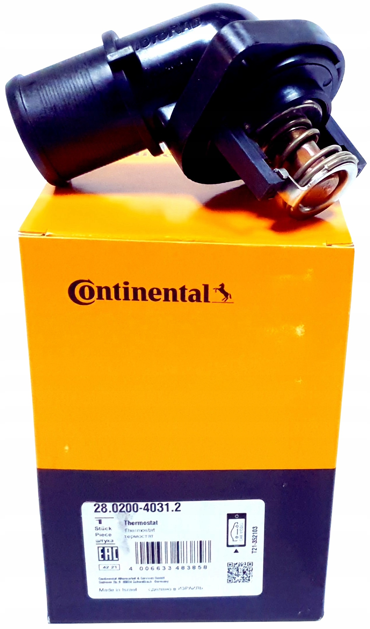 TERMOSTAT CITROEN FIAT PEUGEOT 1.1 1.4 1.6 CONTINENTAL