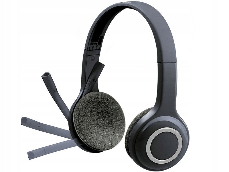 SŁUCHAWKI BEZPRZEWODOWE LOGITECH H600 BLACK + MIKROFON / ODBIORNIK USB Kolor czarny