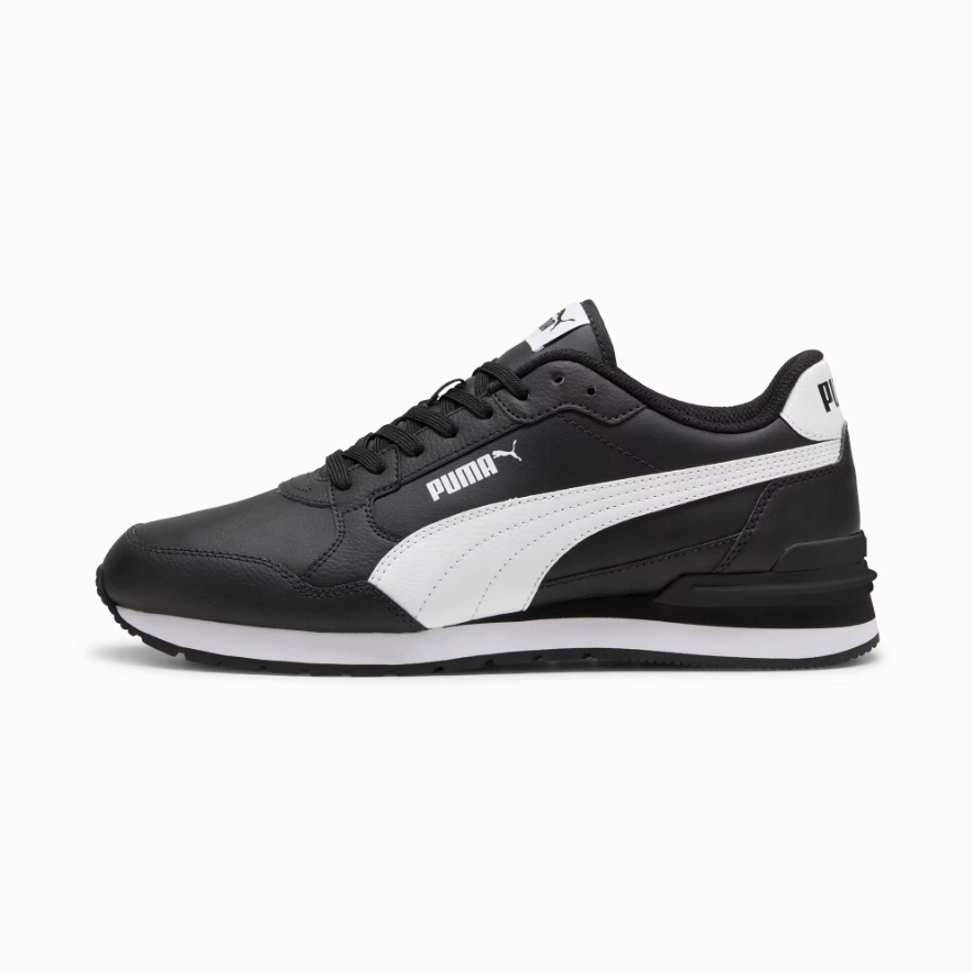 Pánské sportovní boty Puma kožené černé St Runner v4 L 39906801 VEL.44